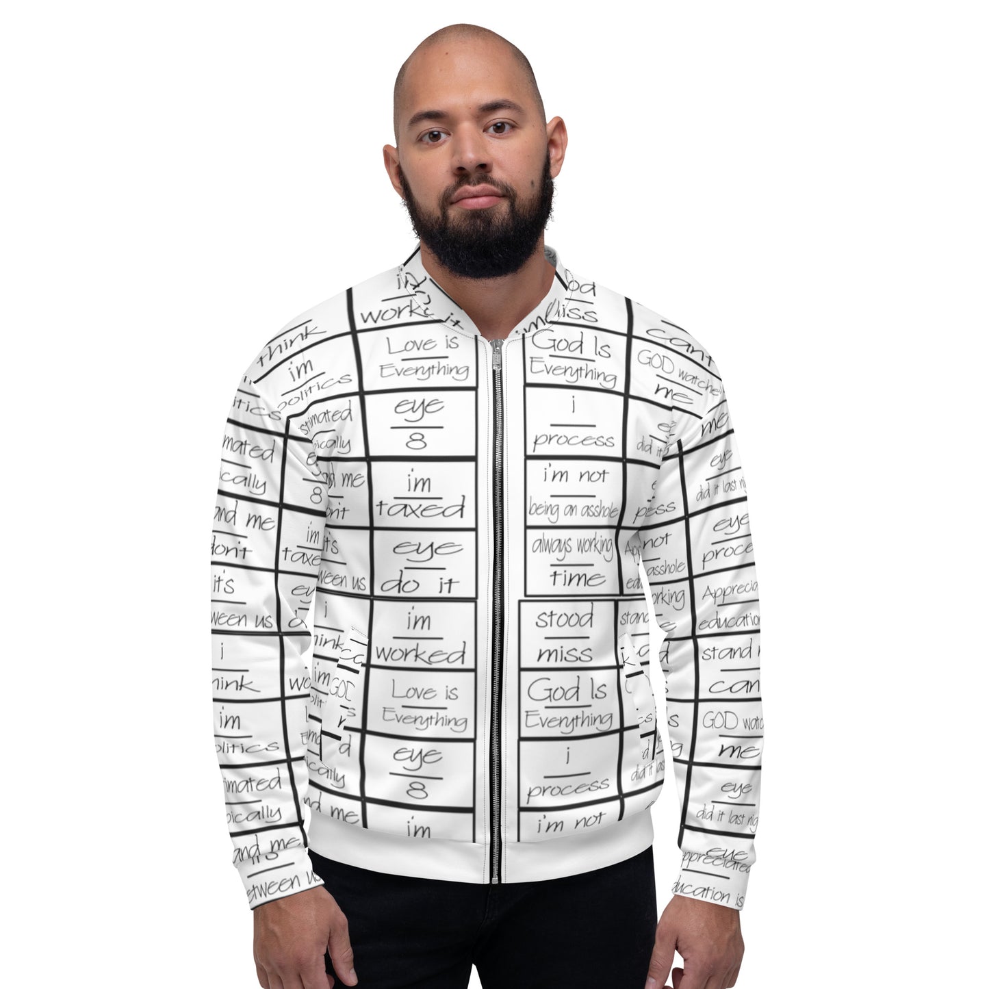 eyeoverthink® Unisex Bomber Jacket - all-over-print