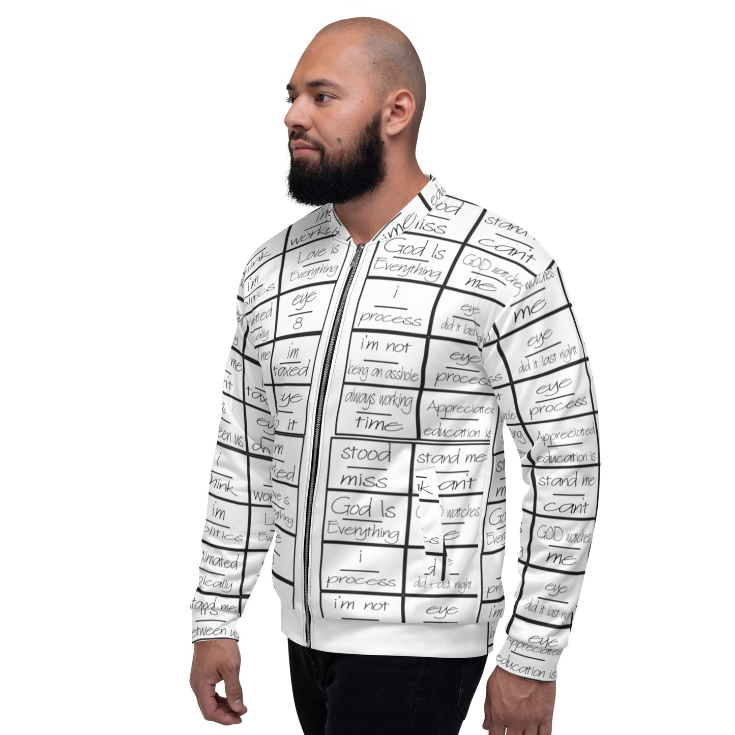eyeoverthink® Unisex Bomber Jacket - all-over-print