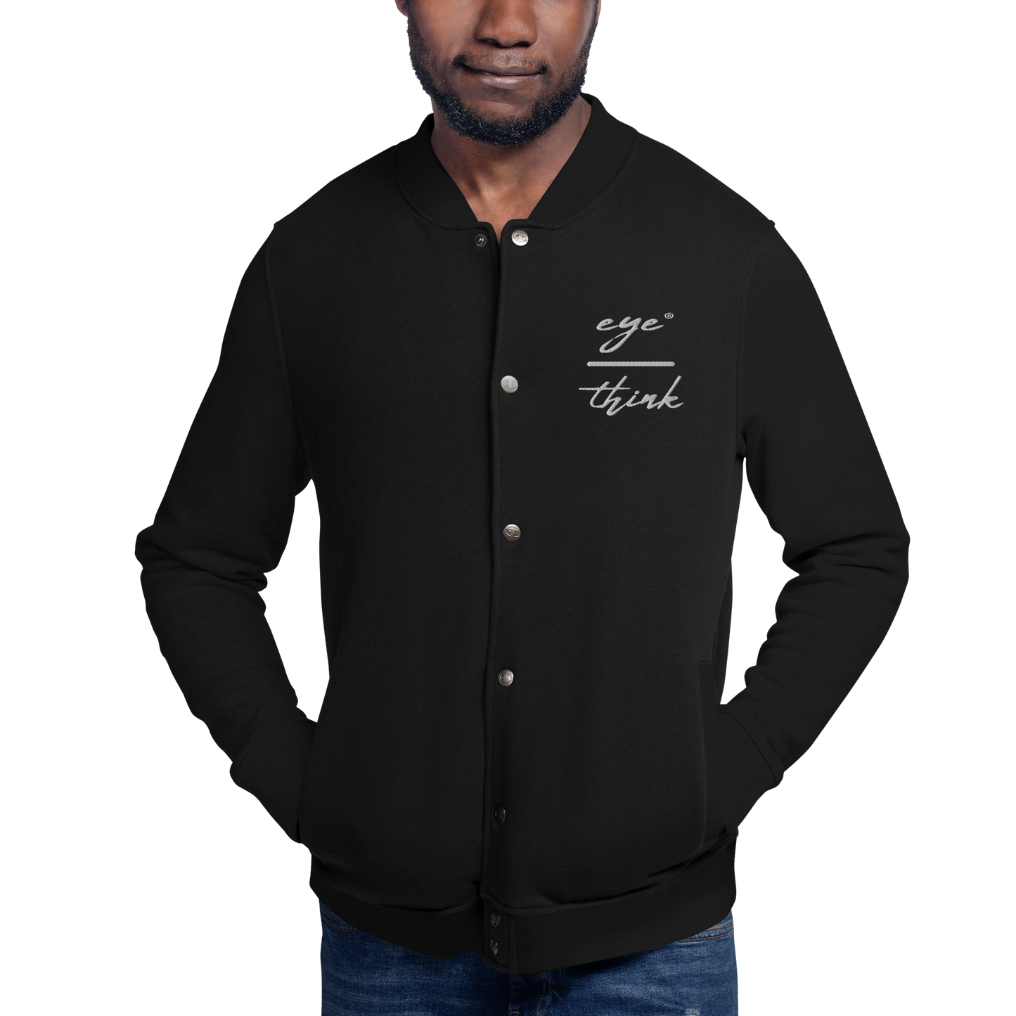 eyeoverthink® Embroidered Champion Bomber Jacket