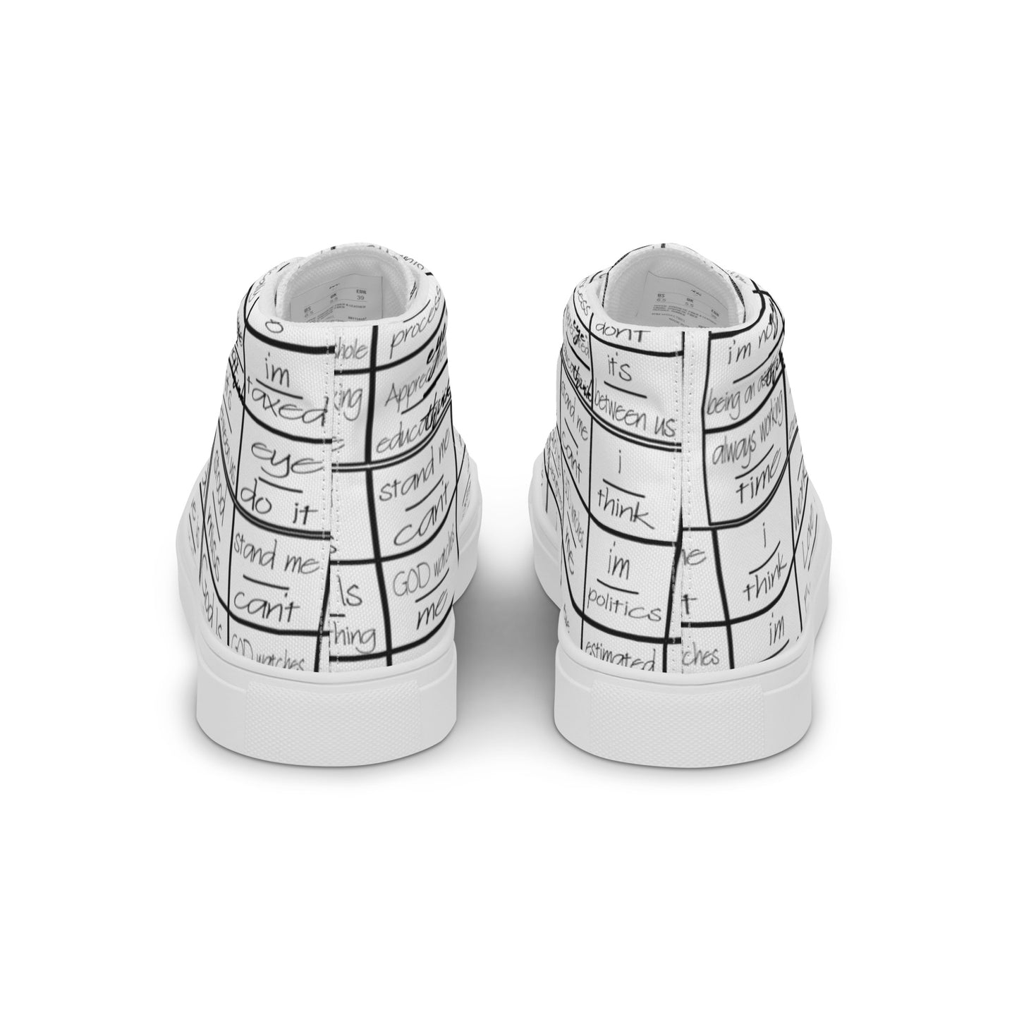 eyeoverthink® Women’s " eyeoverprinted " high top canvas shoes