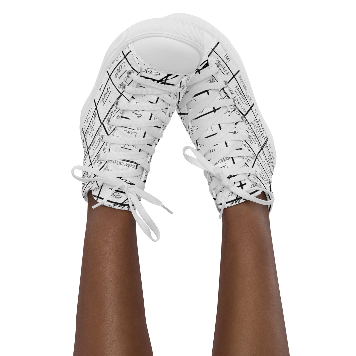 eyeoverthink® Women’s " eyeoverprinted " high top canvas shoes