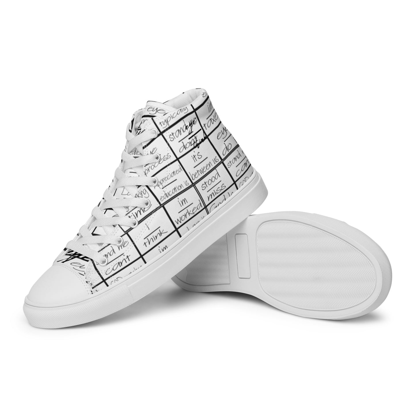 eyeoverthink® Women’s " eyeoverprinted " high top canvas shoes