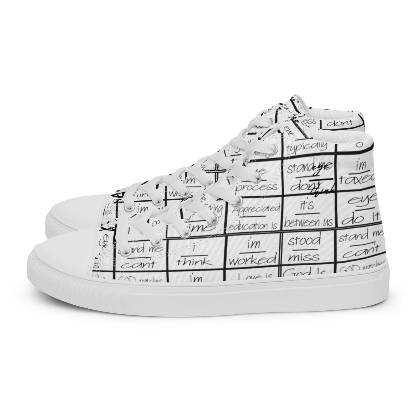 eyeoverthink® Women’s " eyeoverprinted " high top canvas shoes