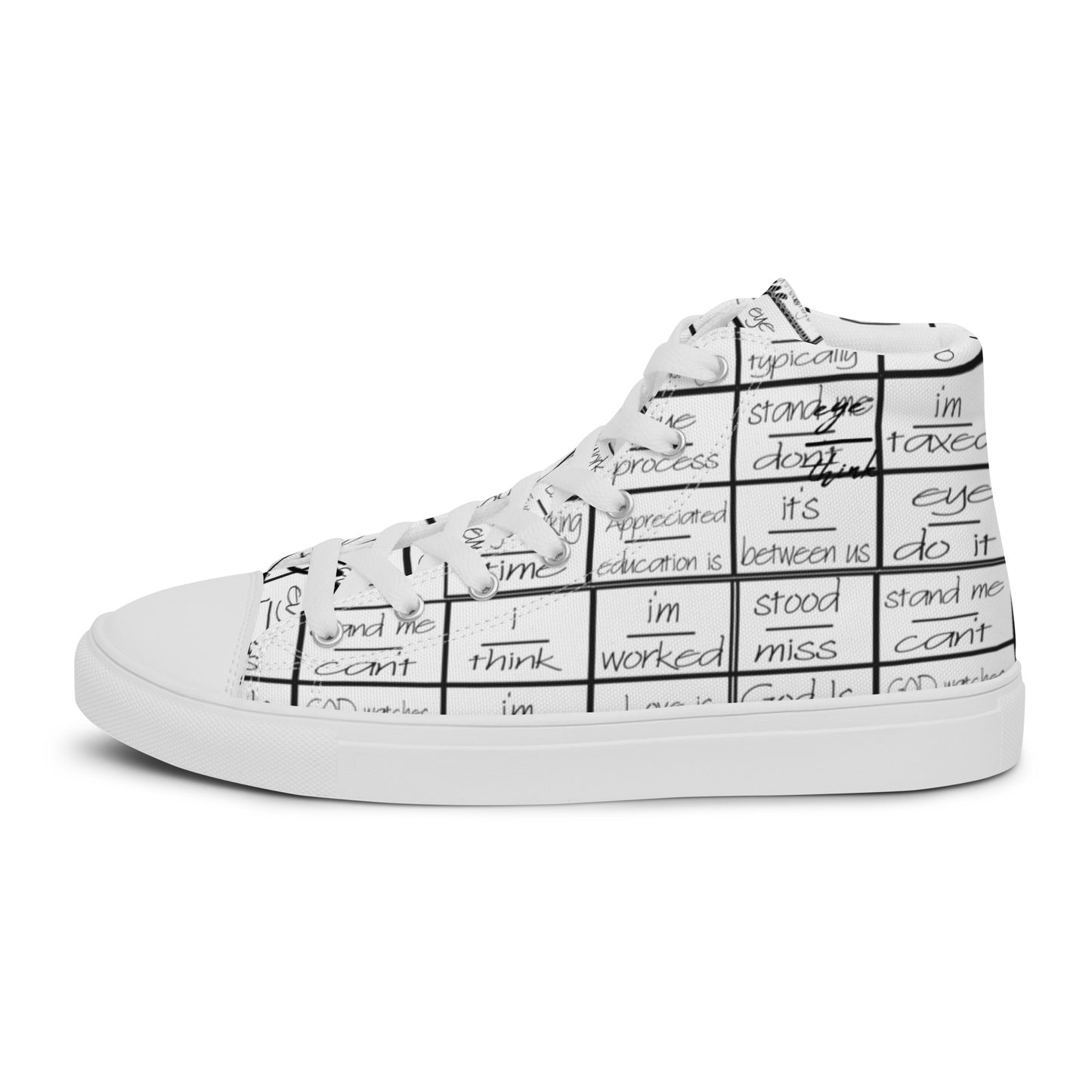 eyeoverthink® Women’s " eyeoverprinted " high top canvas shoes