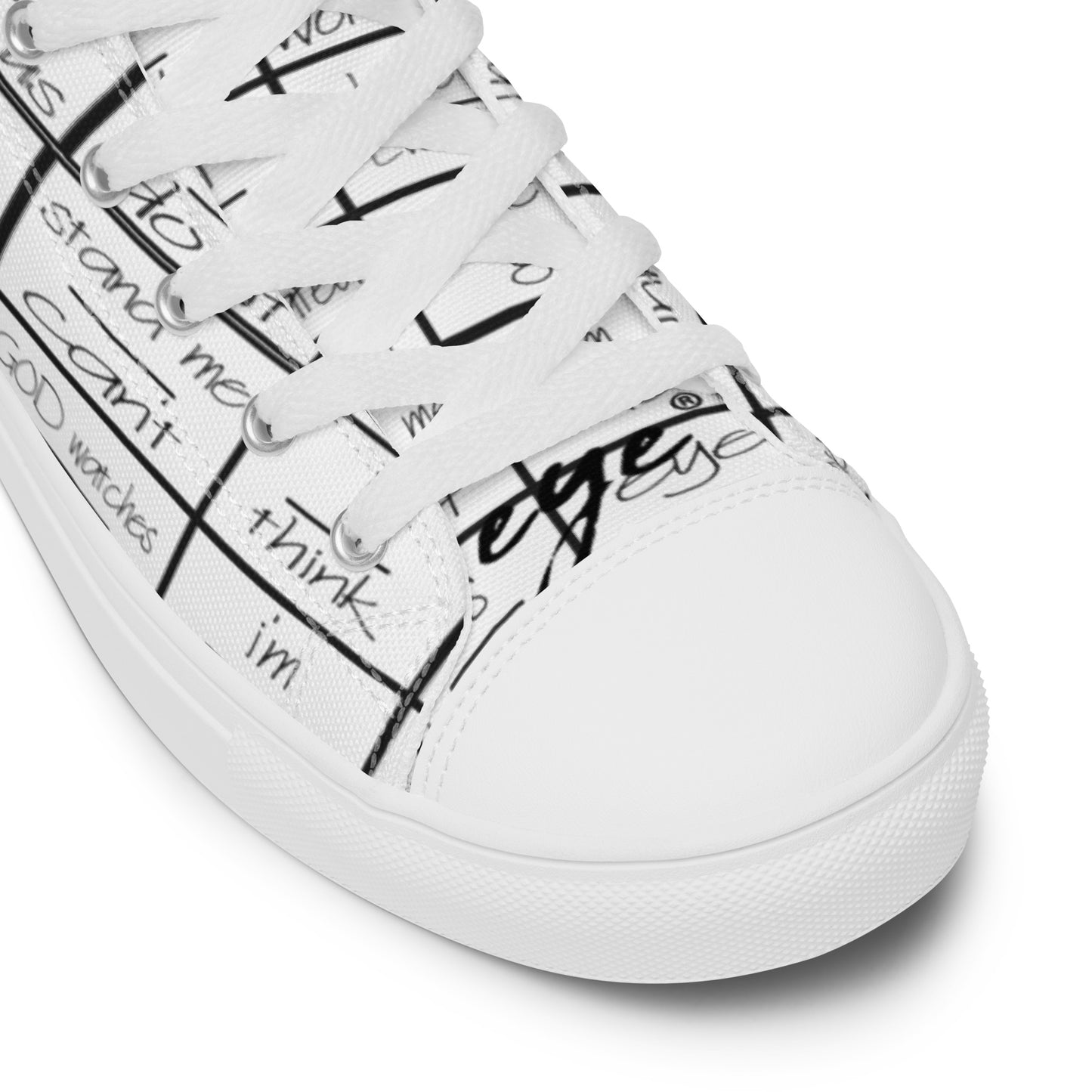 eyeoverthink® Women’s " eyeoverprinted " high top canvas shoes