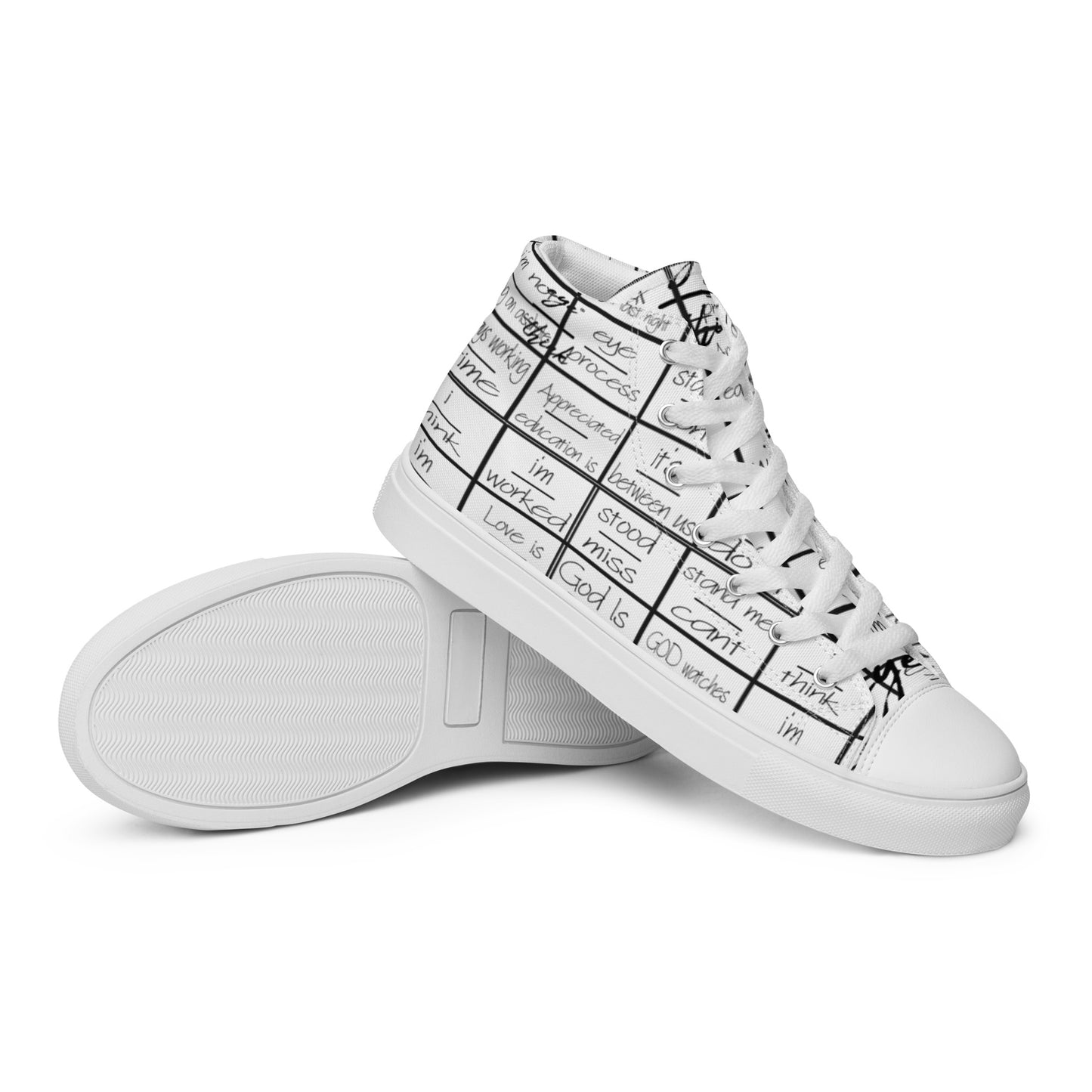 eyeoverthink® Women’s " eyeoverprinted " high top canvas shoes