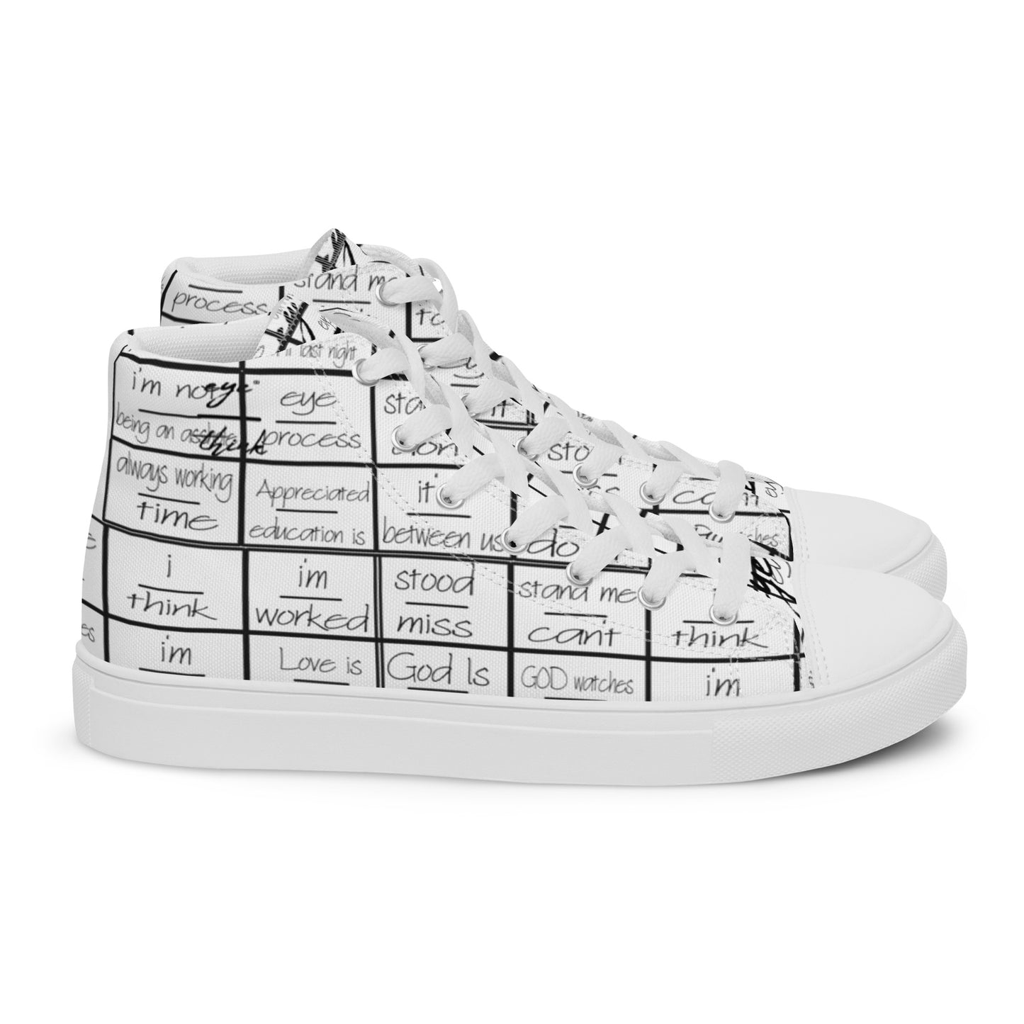 eyeoverthink® Women’s " eyeoverprinted " high top canvas shoes