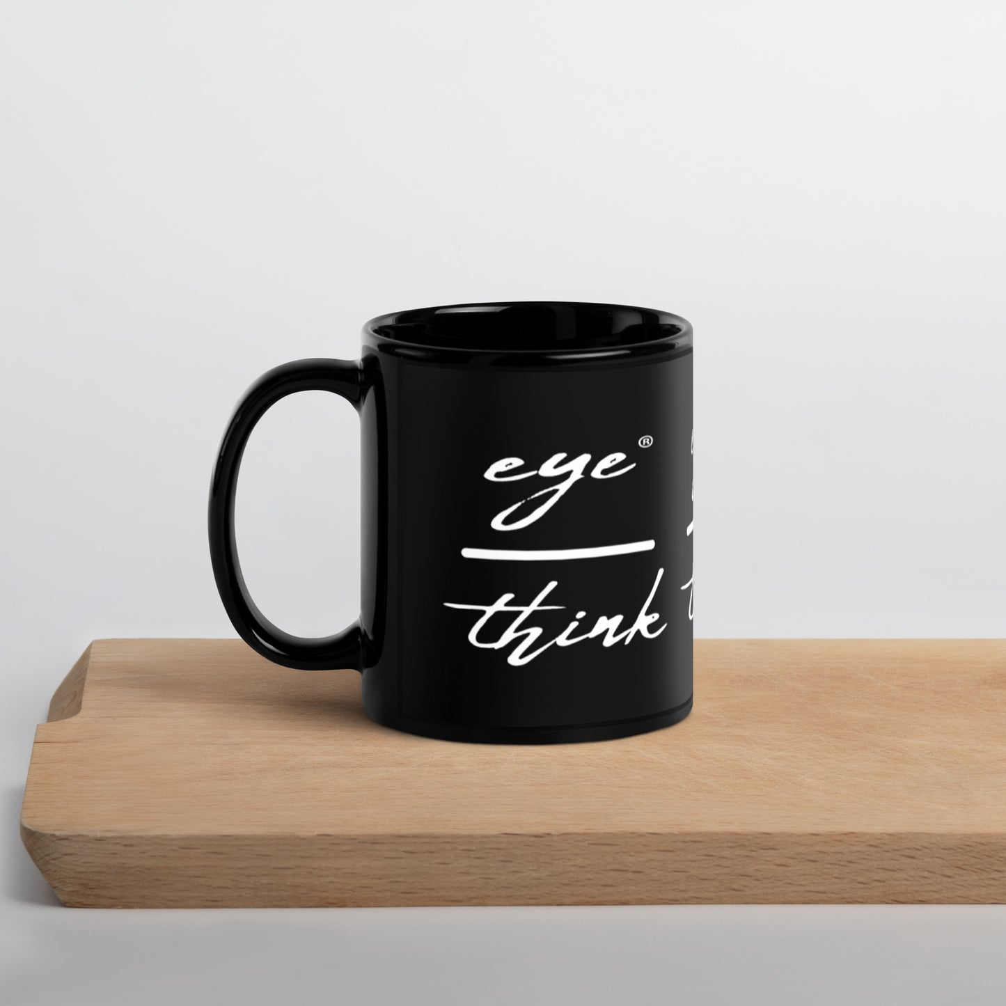 eyeoverthink® Black Glossy Mug