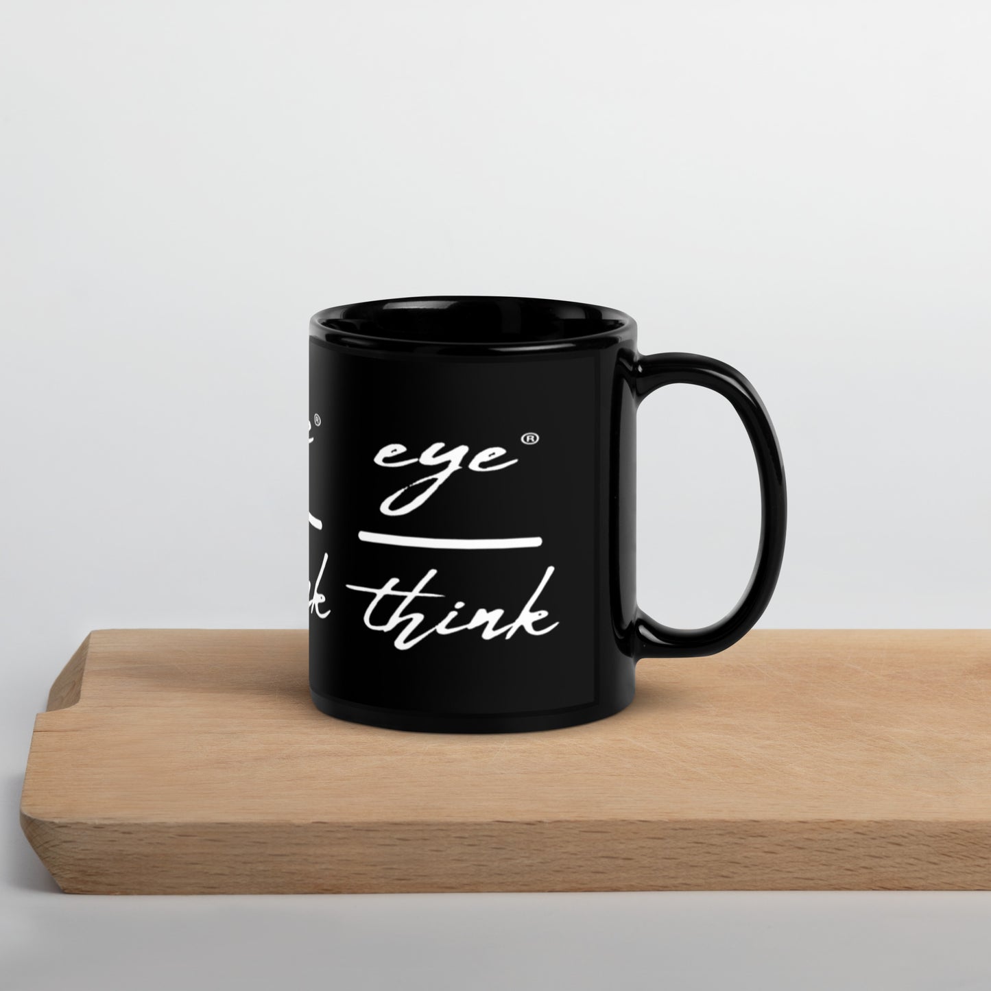 eyeoverthink® Black Glossy Mug