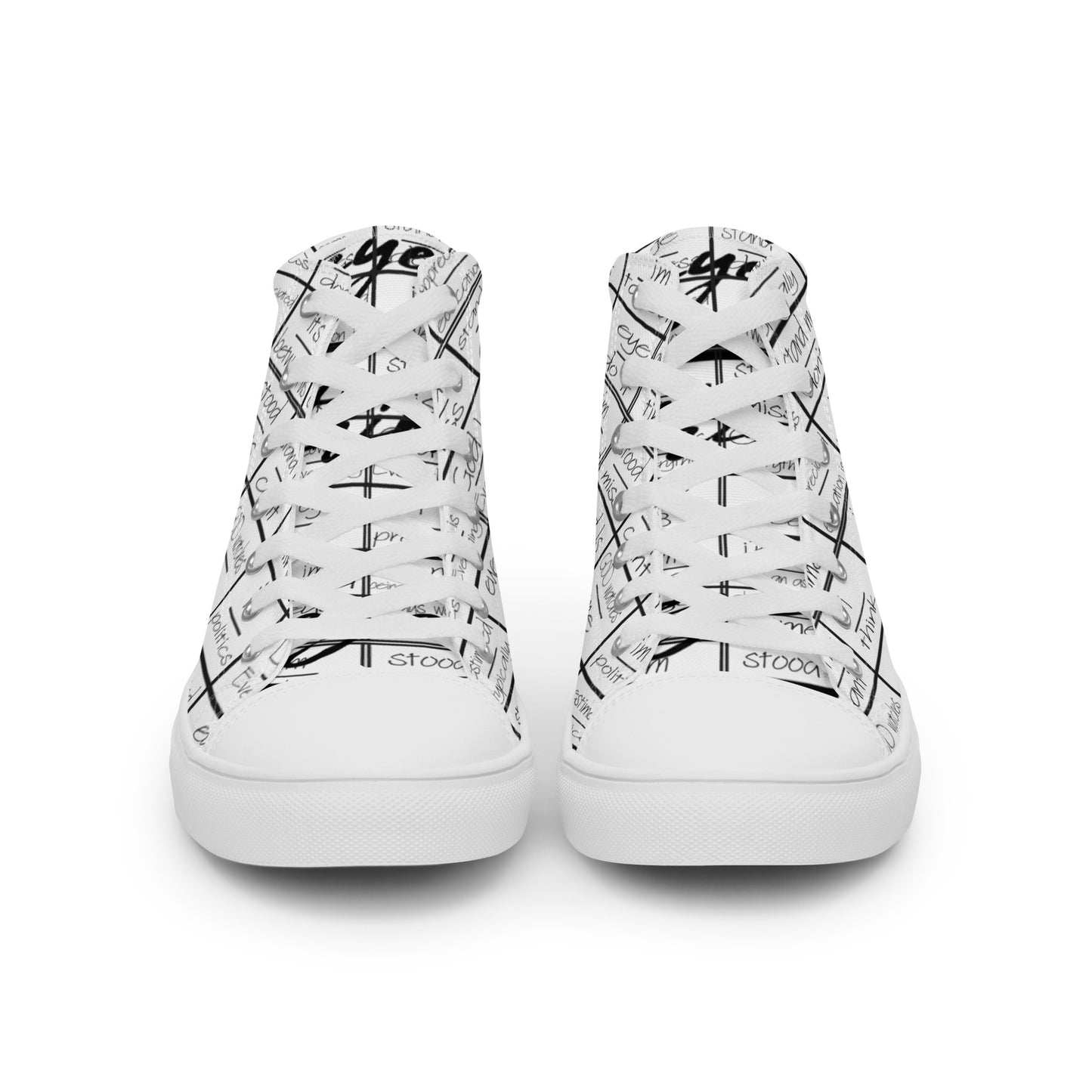 eyeoverthink® Men’s "eyeoverprinted" high top canvas shoes