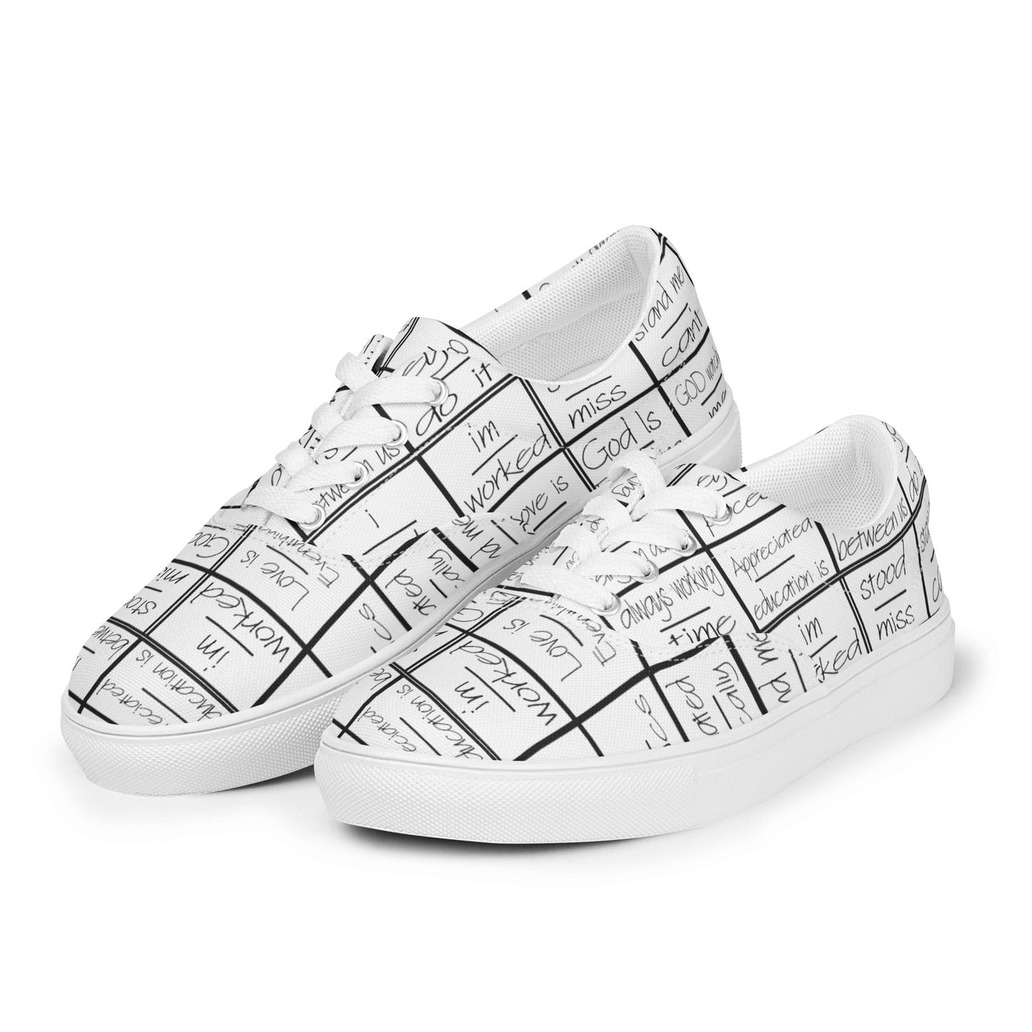 eyeoverthink® Men’s lace-up "eyeoverprinted" canvas shoes