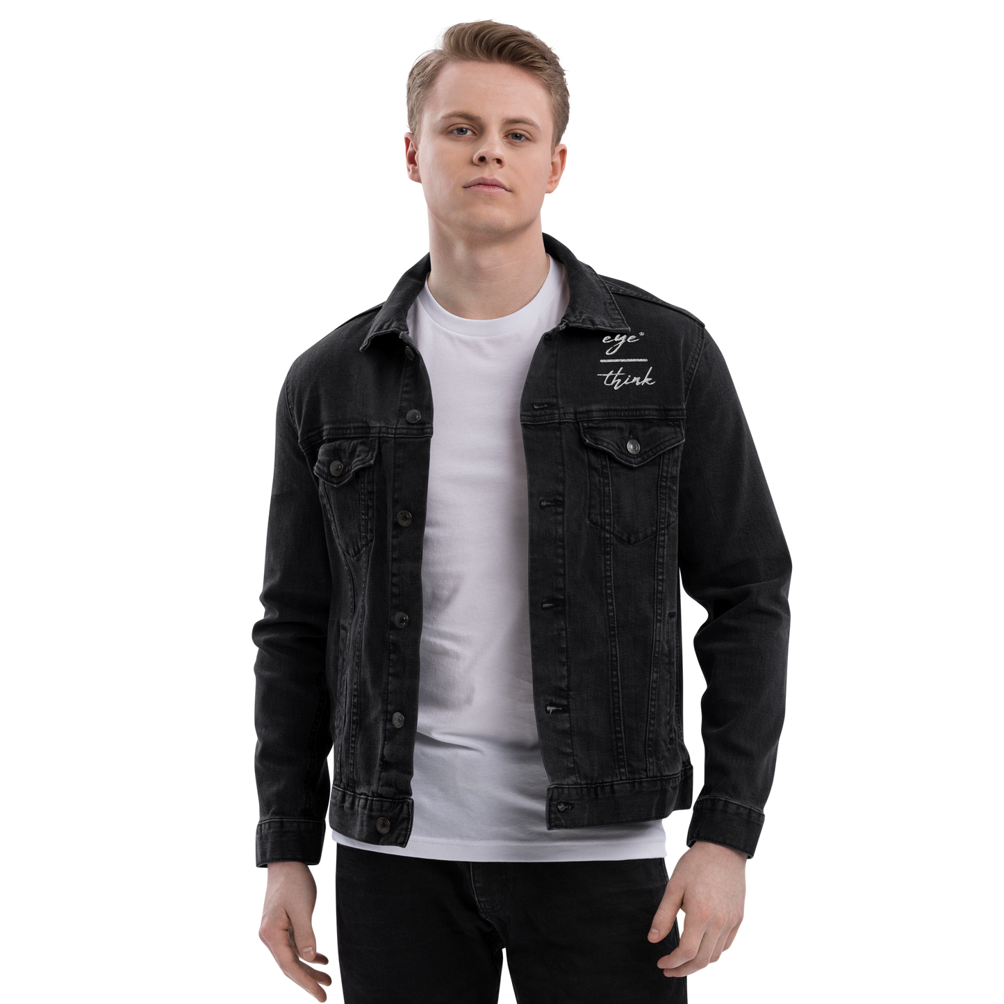 eyeoverthink® embroidered Unisex denim jacket