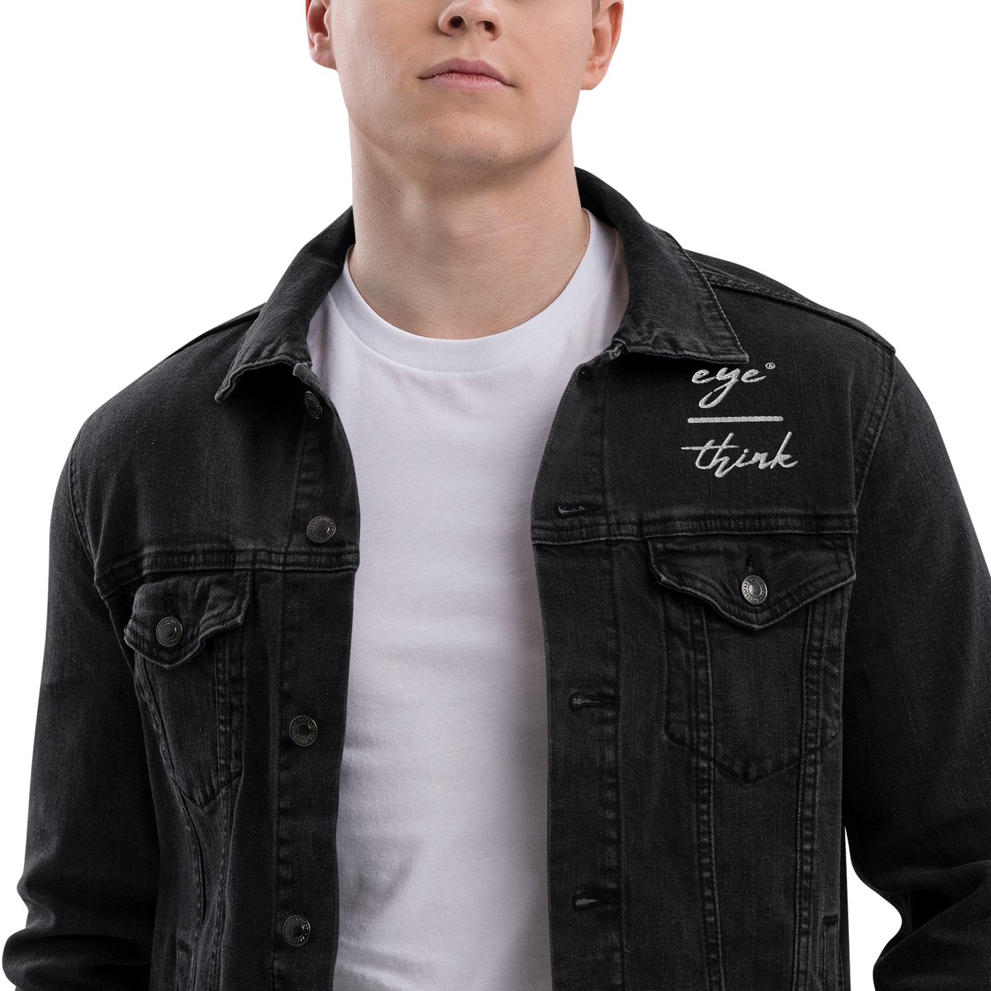 eyeoverthink® embroidered Unisex denim jacket