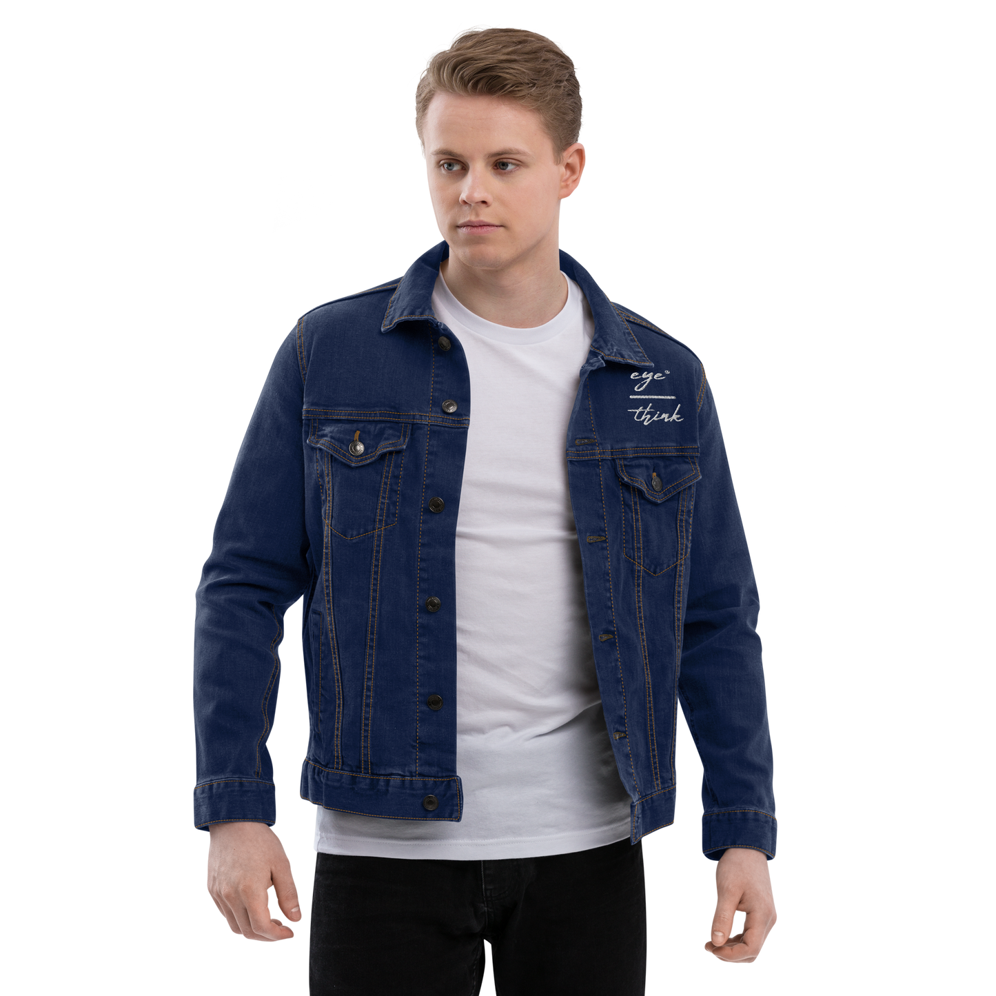 eyeoverthink® embroidered Unisex denim jacket