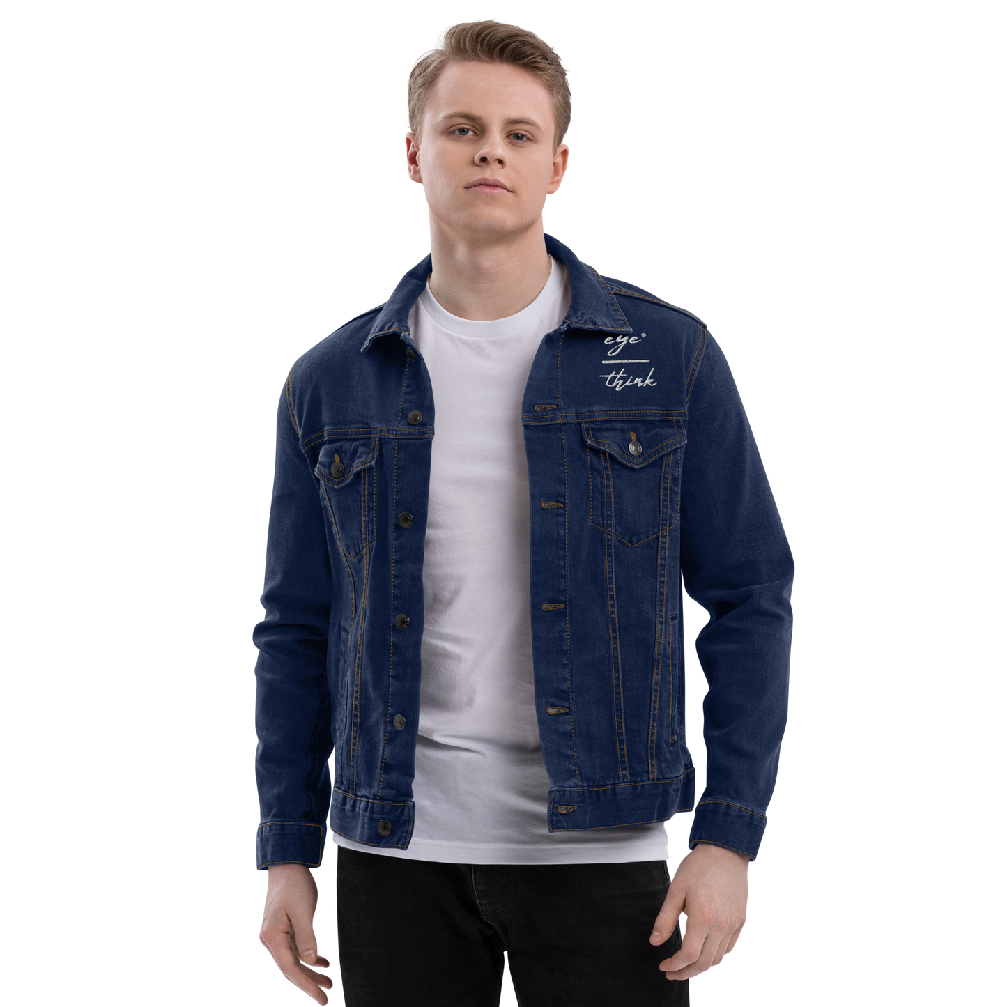 eyeoverthink® embroidered Unisex denim jacket