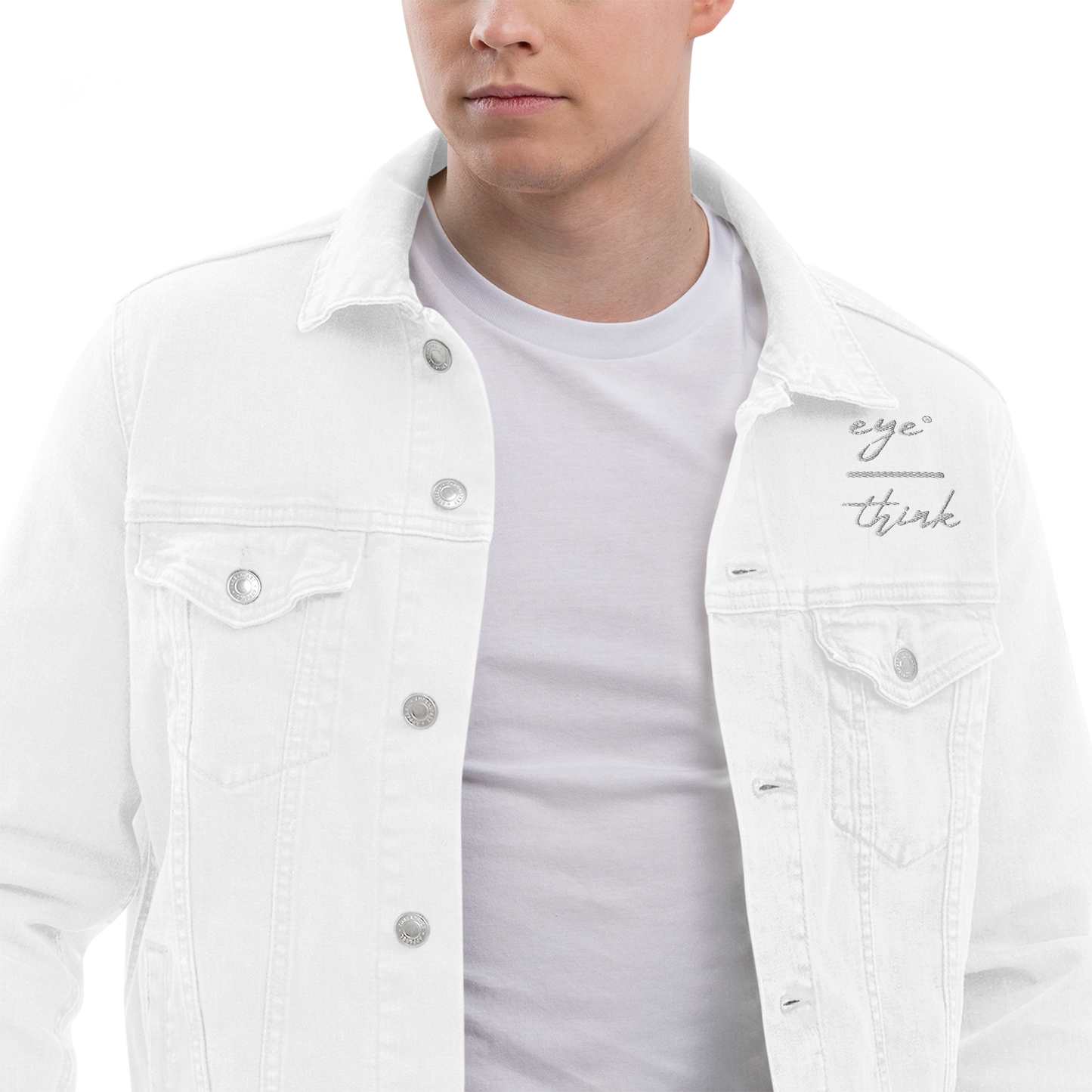 eyeoverthink® embroidered Unisex denim jacket