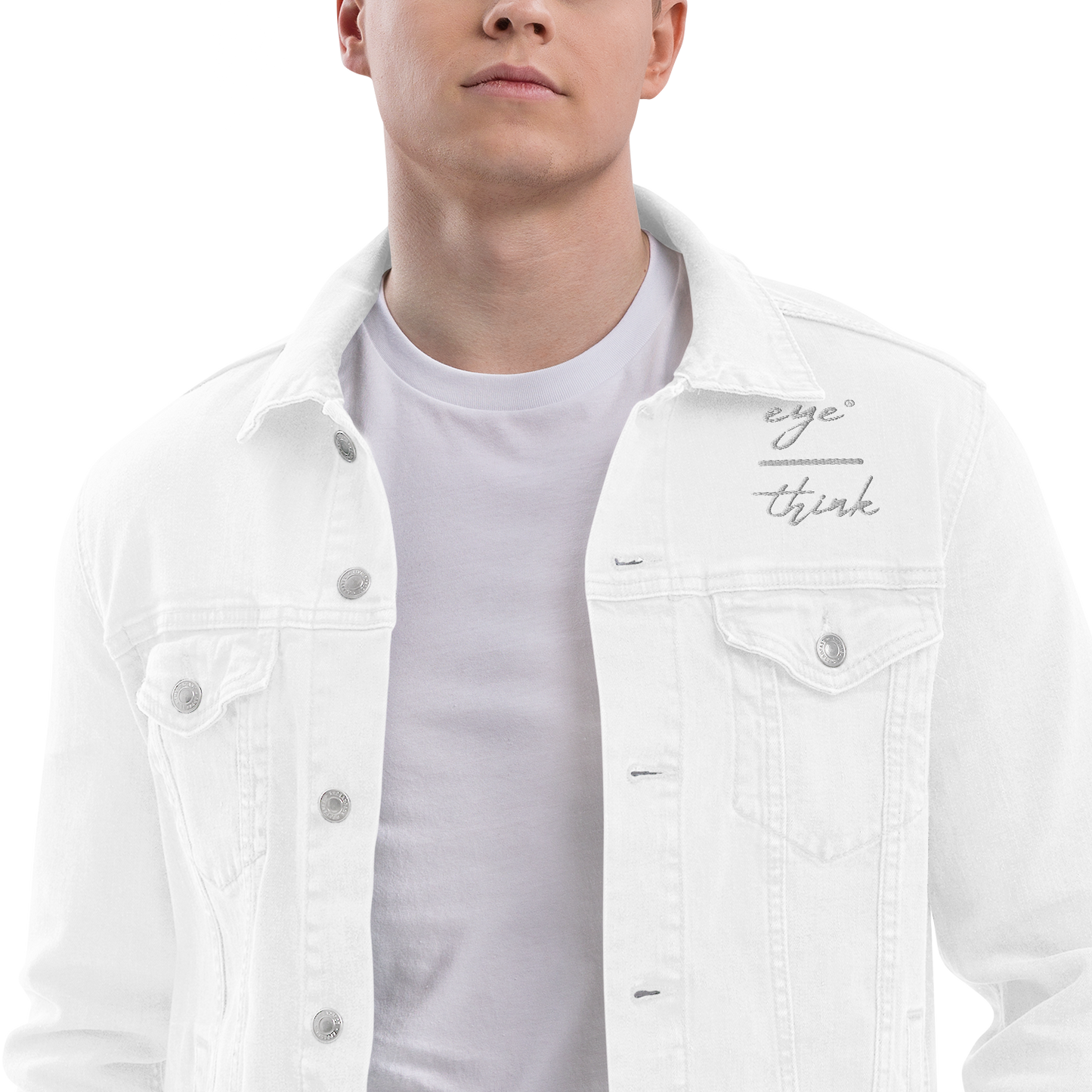 eyeoverthink® embroidered Unisex denim jacket