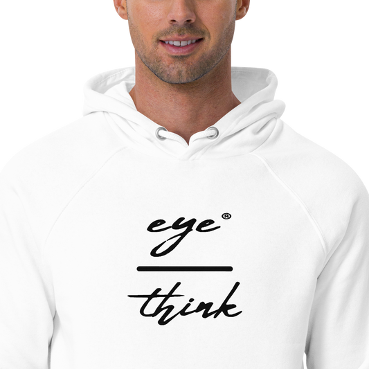 eyeoverthink®  embroidered Unisex eco-raglan hoodie