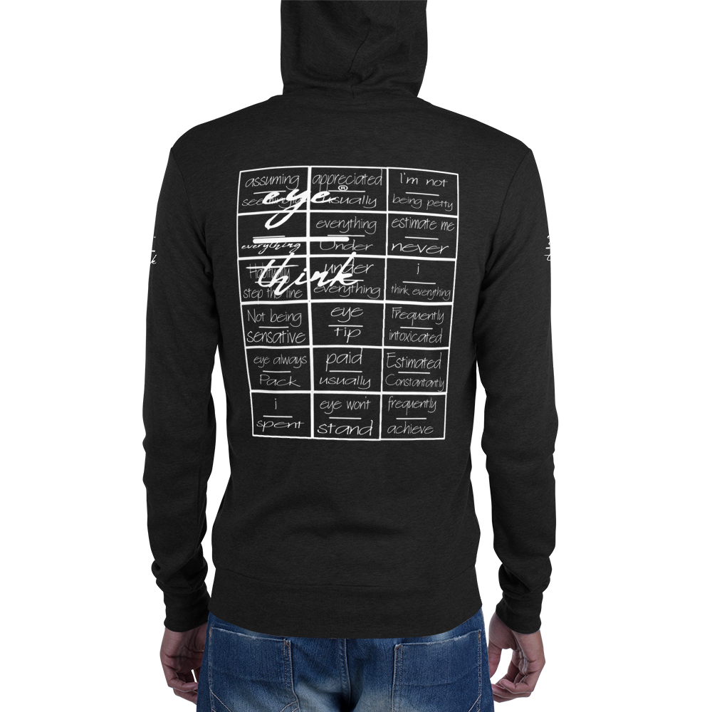 eyeoverthink® Unisex zip hoodie