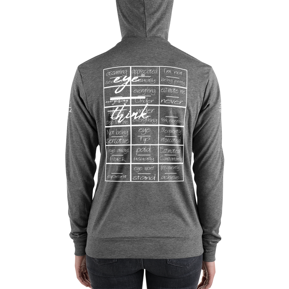 eyeoverthink® Unisex zip hoodie