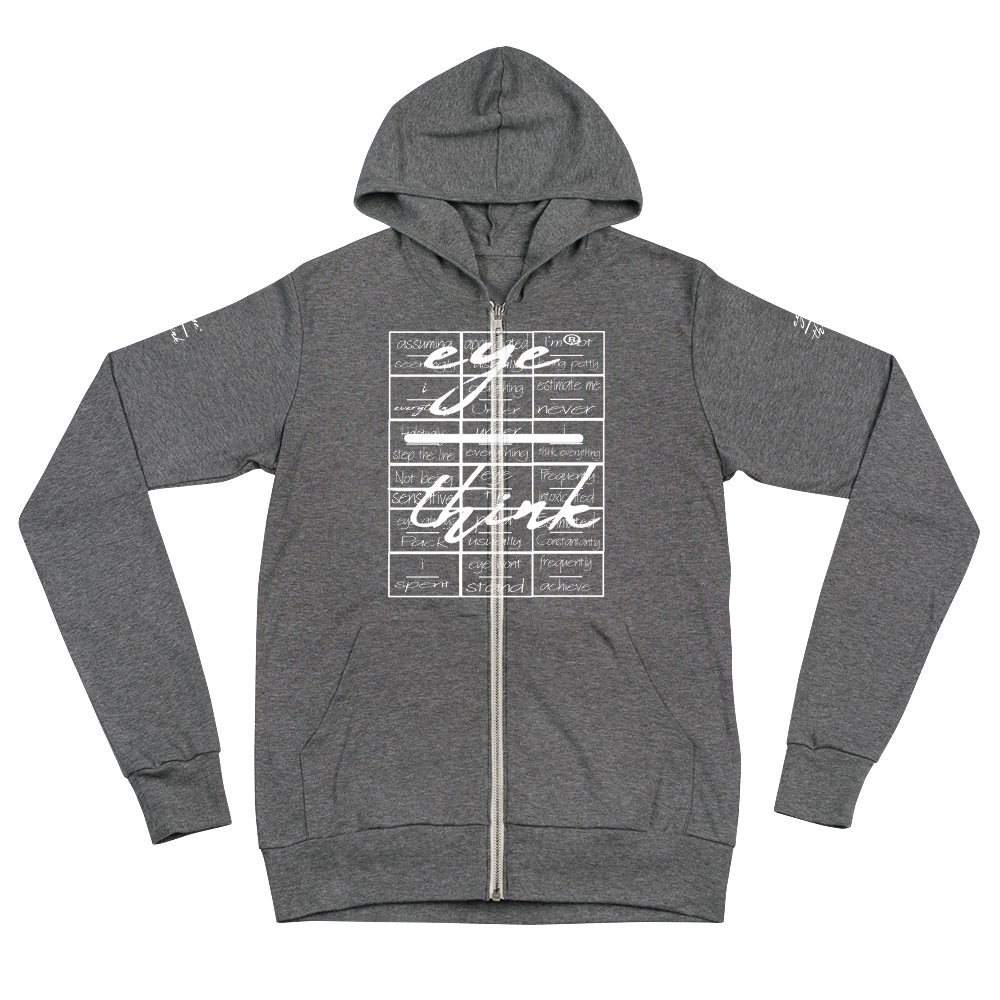 eyeoverthink® Unisex zip hoodie