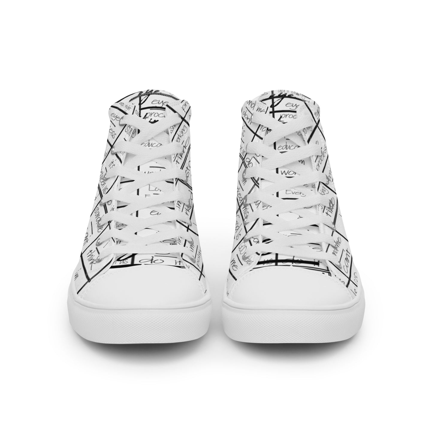 eyeoverthink® Women’s " eyeoverprinted "  high top canvas shoes