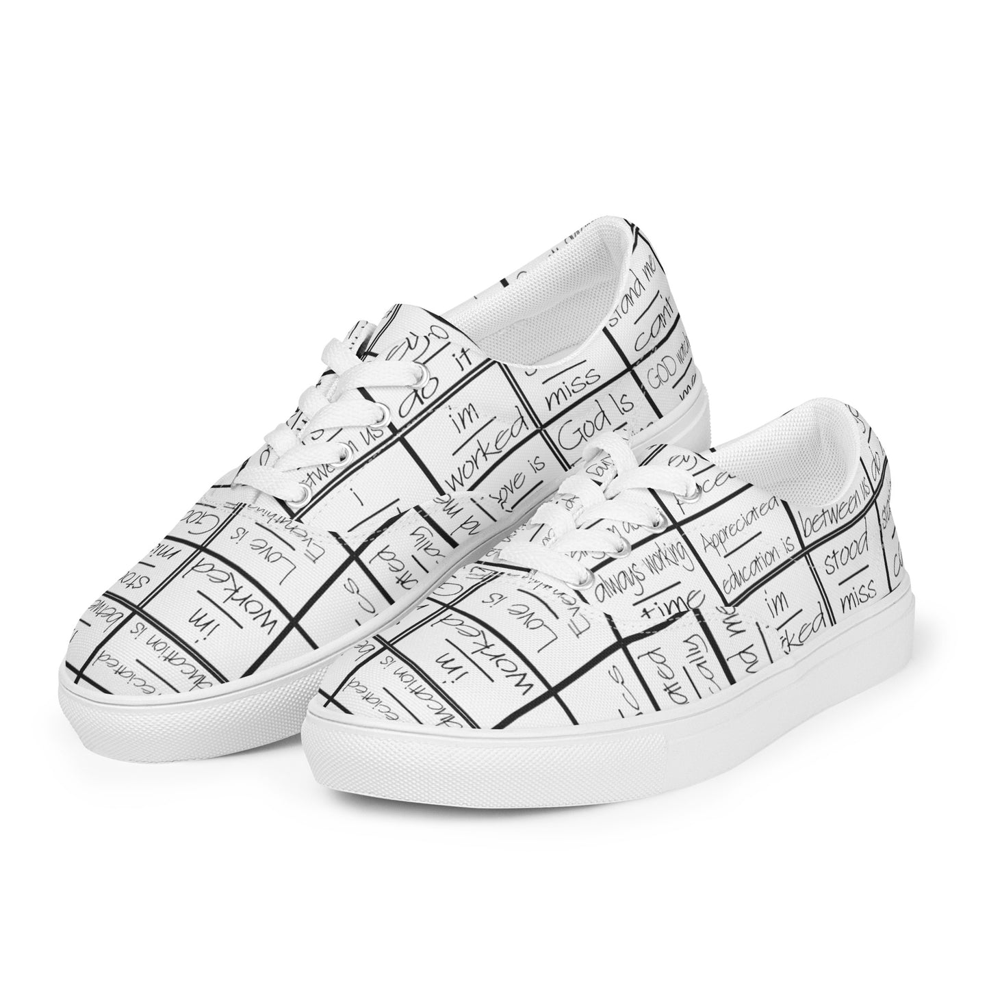 eyeoverthink® Women’s lace-up canvas shoes